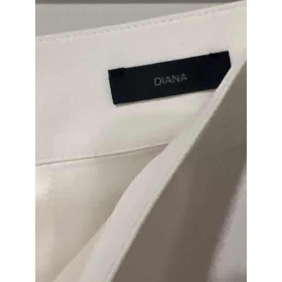 Women's St. John Diana Ivory Straight Leg, Split Hem Trousers, Size 8, #1143-X - Picture 6 of 8